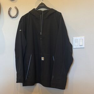 Carhartt Men's Black Raincoat with Hood